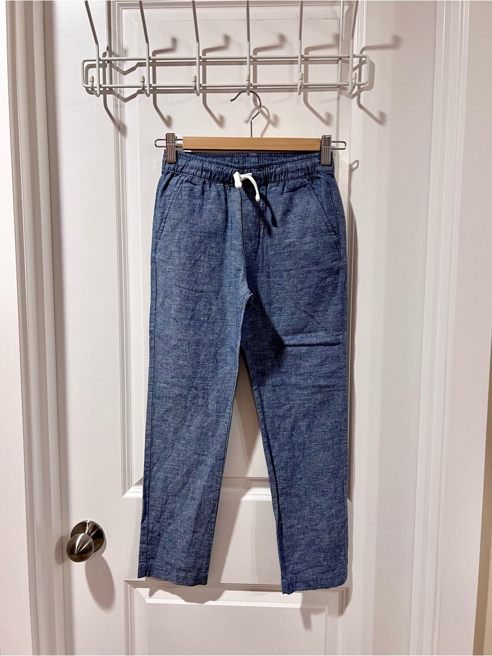 NWT Janie and Jack Chambray Blue Elastic-Waist Pants (boys)